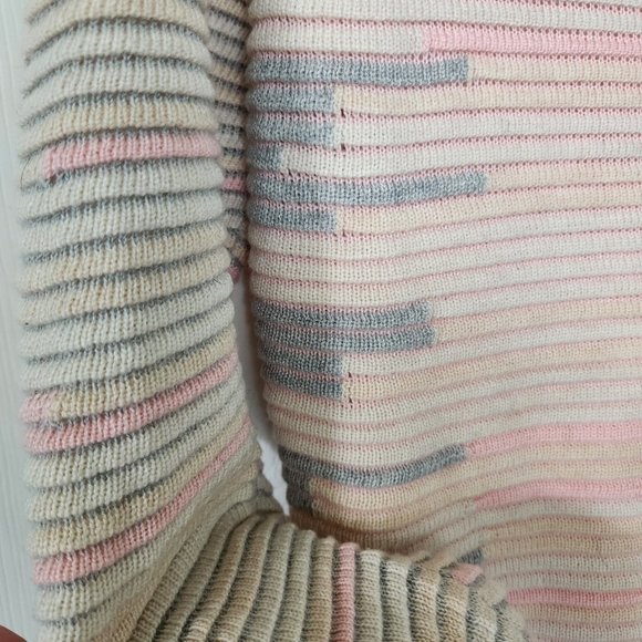 NWOT Knit Pastel Stripe Textured Sweater Dress - Picture 2 of 9